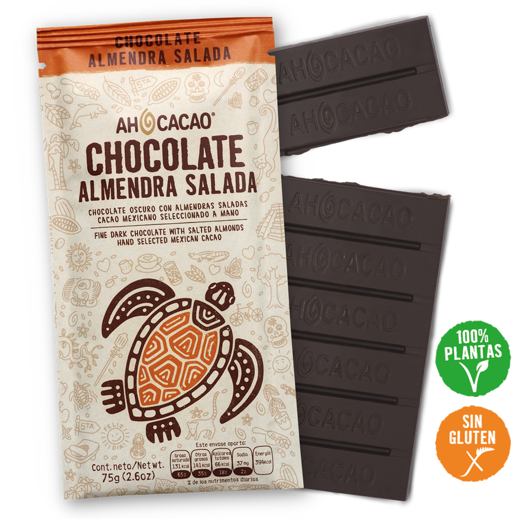 Chocolate with salted almonds 75g